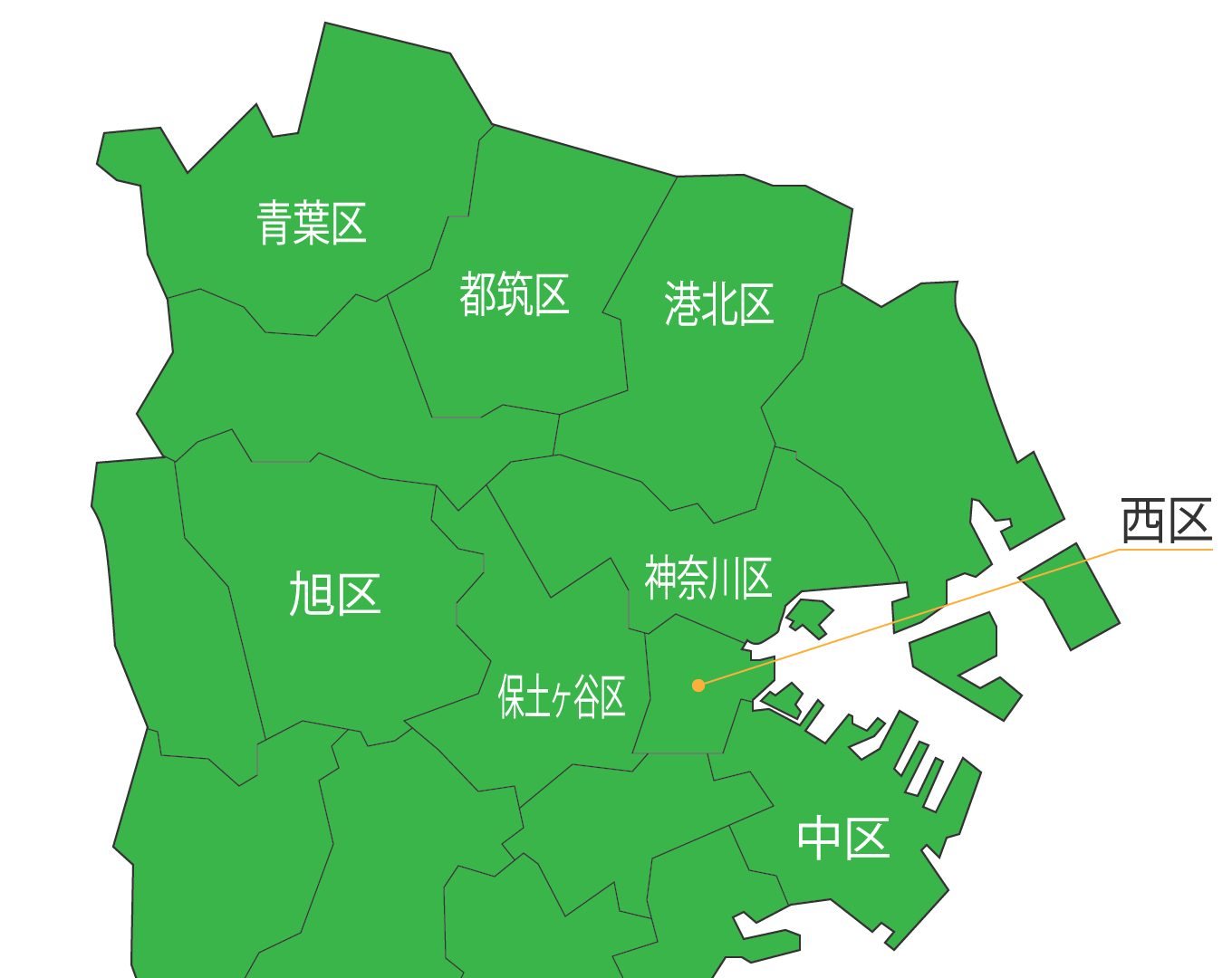 横浜市エリアマップ